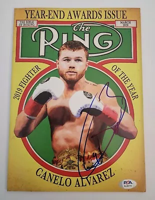 Saul Canelo Alvarez Signed The Ring Magazine 2020 March Issue 2019 FOTY PSA • $949.95