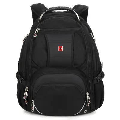 Swiss Waterproof 17'' Laptop Backpack School Backpack Travel Shoulder Bag SW9371 • $102