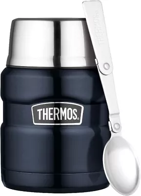 Thermos Stainless King Vacuum Insulated Food Jar 470Ml Midnight Blue SK3000MB • $35.94