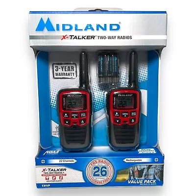 Midland X-Talker T31VP 26 Mile Range Two Way Radios Walkie Talkie Set Sealed • $29.99