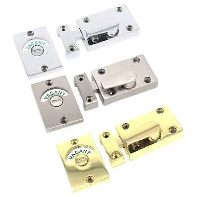 Bathroom Indicator Bolt Vacant Engaged Privacy WC Toilet Door Lock Satin Brass • $24.24