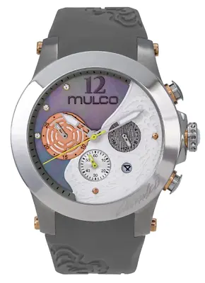 Mulco Multifunctional Wind Rock Quartz Gray Silicone Men's Watch MW3-16061-221 • $179.81