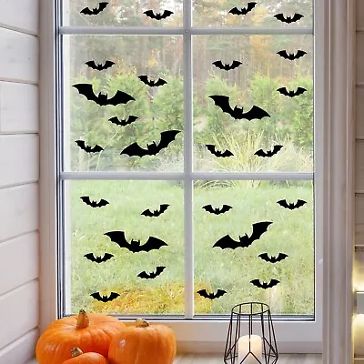25 Bat Stickers For Windows Walls Mugs Wine Glasses Ballons Halloween Decoration • £2.19