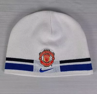 Nike Manchester United Winter Beanie Hat Cap White Football Soccer • $25