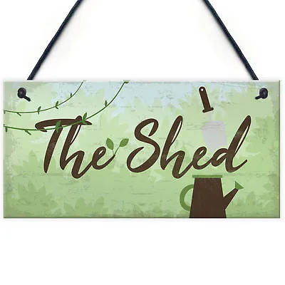 £3.99 • Buy The Shed Signs And Plaques Greenhouse Garden Sign Grandad Mum Nan Birthday Gift