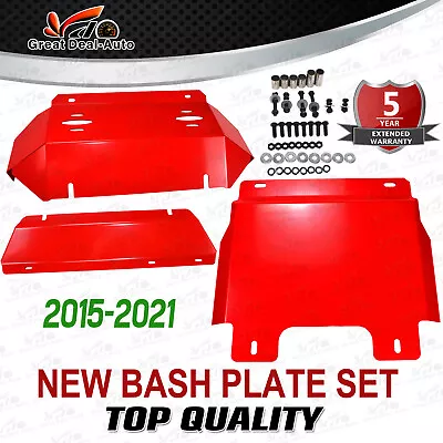 Steel Bash Plate For Toyota Hilux 2015-2021 SR5 N80 GUN TGN GGN Sump Guard RED • $184