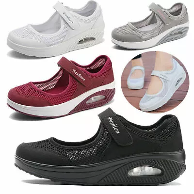 £15.99 • Buy Women's Walking Shoes Arch Support Comfort Memory Foam Mesh Healthy Mom Trainers