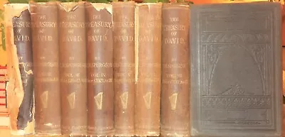 1882 TREASURY OF DAVID C. H. Spurgeon 7 VOL SET Complete PSALMS Spirituality • $99.99