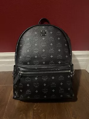 MCM Black Stark Backpack Size 40 MMKAAVE09BK001 • $500