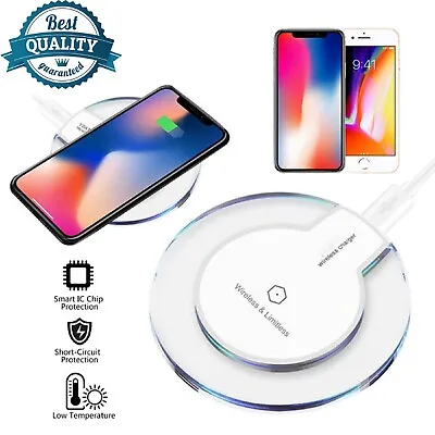 Wireless Fast Charge Charging Receiver Pad Mat For Samsung Galaxy S6S7S8S9 • $13.49