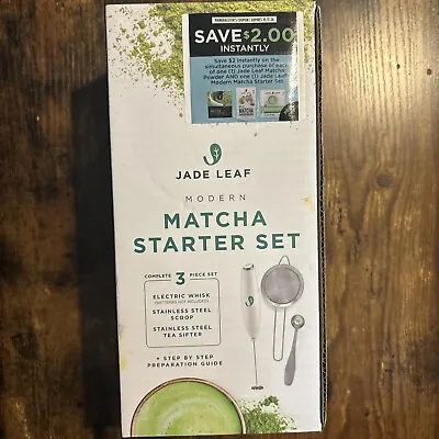 NEW Jade Leaf Modern Matcha Tea Starter Set Electric Whisk Scoop Sifter • $17.95