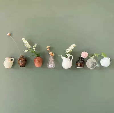 Cute Mini Magnetic Vases Fridge Magnets Miniature Plant Pots Tiny Vases Kitchen • $19.30