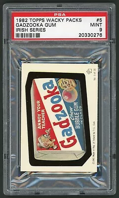 1982 / 85 Topps Wacky Packages Sticker Irish Series #05 Gadzooka Gum PSA 9 • $127.89