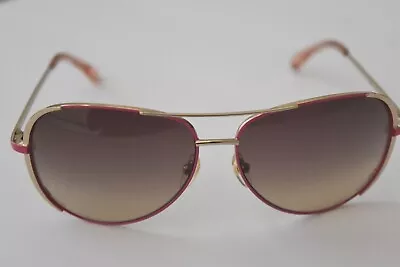 Michael Kors Sicily Aviator Gold Pink M2045S 628 59-13-125 Sunglasses • $49.99