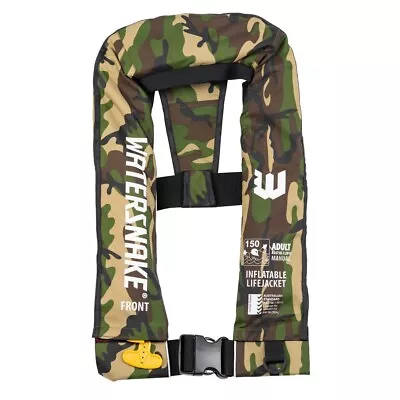 Camo Watersnake Manual Inflatable PFD - Level 150 Adult Life Jacket • $99.95