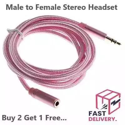 AUX Headphone Extension Cable 3.5mm Jack Male To Female Audio Lead Earphone UK.. • £2.33