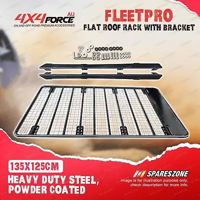 135x125cm Fleetpro Steel Flat Roof Rack With Bracket For Ford Ranger T7 PX Dual • $299.95