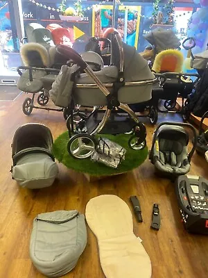 Egg 2 Travel System-Monument Grey-Complete Package-Professionally Restored • £1100