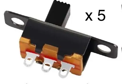 5 X SPDT Slide Switch. 2 Position 3 Pin Mini Panel Slide Switch. • £2.59