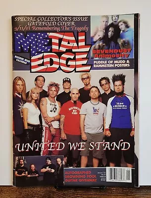 Metal Edge Magazine January 2002 9/11 Tribute Sevendust Drowning Pool • $12.99