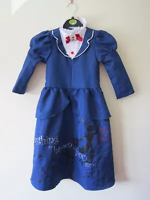 Disney Mary Poppins Costume Outfit Dress Age 3 4 Years Tu Book Day Halloween • £9.99