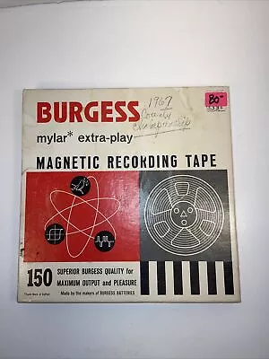 Vintage Burgess Magnetic Recording  Tape 150 Used 1967 County Champion Untested • $4.25