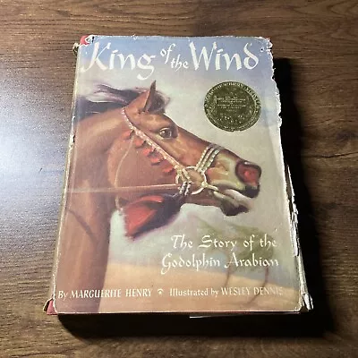 KING OF THE WIND: MARGUERITE HENRY: 1949: RAND MCNALLY HARD COVER W/ Dust Jacket • $20