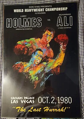 Oct. 2 1980 World Heavyweight Championship-L. Holmes Vs M. Ali Boxing Poster EX • $49.99