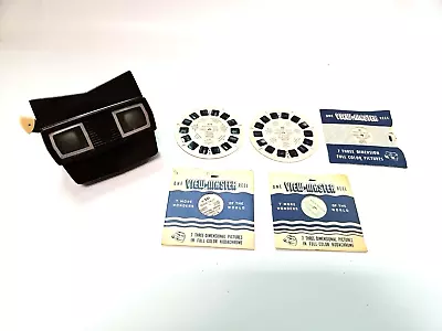 Vintage Sawyer 1950’s View-Master 3-D Viewer Model E Brown With 5 Reels • $15.99