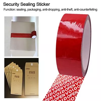 Void Adhesive Tape Security Sealing Sticker Anti-Fake Label Tamper Proof • £3.94