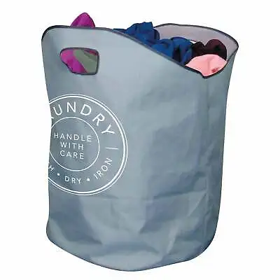 Laundry Bag Storage Bin Basket Handles Foldable Washing Sack Clothes Xl Bag • £5.45