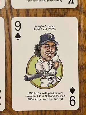 Magglio Ordonez - Hero Decks Caricature Playing Card - Detroit Tigers • $2.50