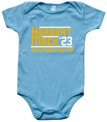 Baby Justin Herbert Khalil Mack Los Angeles LA Chargers 23 Creeper Romper • $18.99