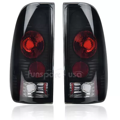 For 97-03 Ford F150/99-07 F250 F350 Super Duty Tail Lights Black Smoke Rear Lamp • $42
