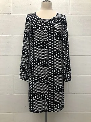 MARC O'POLO Women's Black And White Graphic Dress Size EU36 UK10 • £63