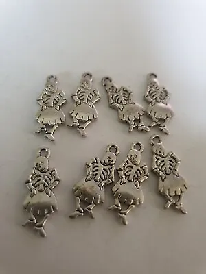 DANCING SKELETON (8) Charms / Pendants For Jewellery Making Crafts UK (A265) • £1.59