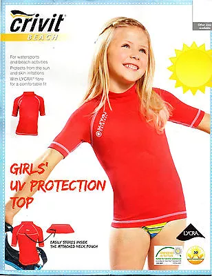 £4.52 • Buy Sunsuit UV Protection Girls Childrens Crivit Beach Wear Top UV  For Watersport