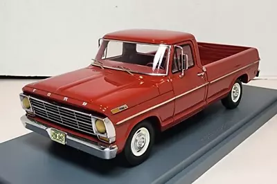 Neo Scale Models 1:43 1968 Ford F-100 Pickup Candyapple Red BEAUTIFUL! RARE! • $139