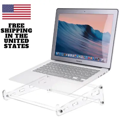 Acrylic Laptop Stand For Desk Clear Laptop Riser Computer Stand 9-16  • $14.95