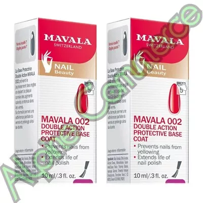 *2-Packs* Mavala 002 Double Action Protective Base Coat Prevents Stains 10 ML • $19.99