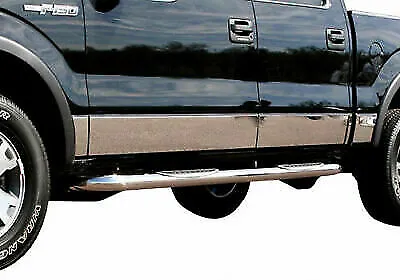 2009-2014 Ford F-150 Crew Cab Chrome Rocker Panel Chrome 12Pc 7  Body Molding • $239.99