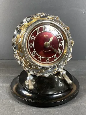 Fine Crystal Majak Desk Or Shelf Clock Made In USSR Soviet Union Art Deco Style • $49.99