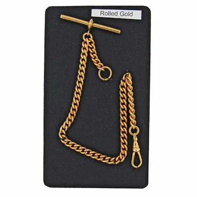 Stunning Single Albert Rolled Gold 9ct Pocket Watch Chain Standard  Xmas Gift • £40.99