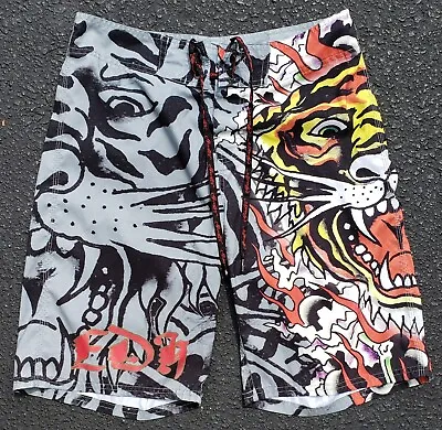Vintage Ed Hardy By Christian Audigier Board Shorts RARE Colorway Men's 32 • $32.50