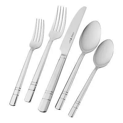 Henckels Madison Square 65-piece Flatware Set18/10 Stainless Steel Silver • $119.95