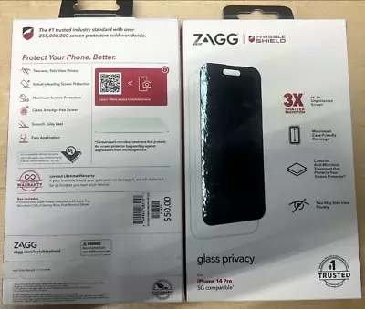 ZAGG Glass Privacy Screen Protector For Apple IPhone 14 Pro (6.1 ) • $12.95