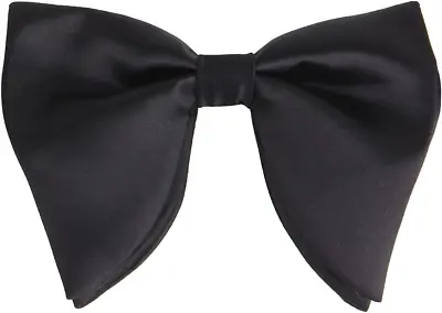 Mens Oversized Satin Silk Bow Tie Solid Color Formal Tuxedo Big Bowtie High Qual • $23.15