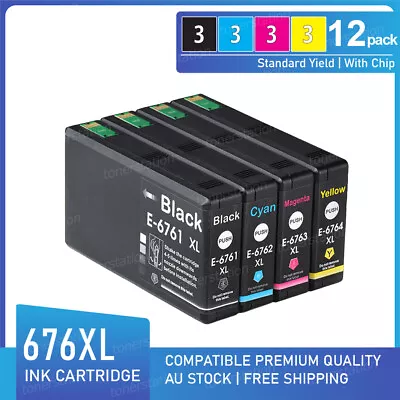 12 Generic Ink Cartridge E676XL Compatible For Epson Workforce Pro WP4530 WP4540 • $54.89