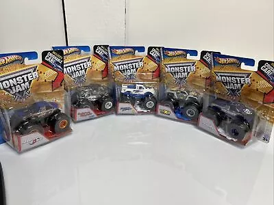 NEW Lot Of 5 2012 Hot Wheels Monster Jam Crushable Car Lot • $45