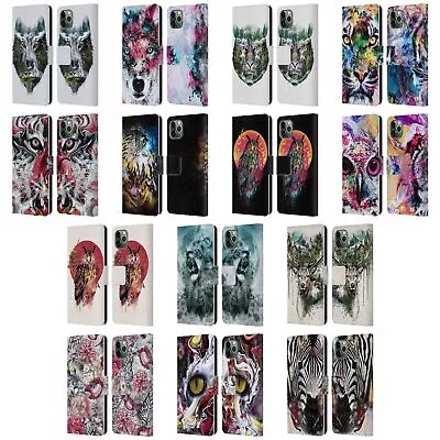 OFFICIAL RIZA PEKER ANIMAL ABSTRACT LEATHER BOOK CASE FOR APPLE IPHONE PHONES • $22.95